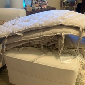 Pottery Barn Kids Crib Bumper - Flax Linen